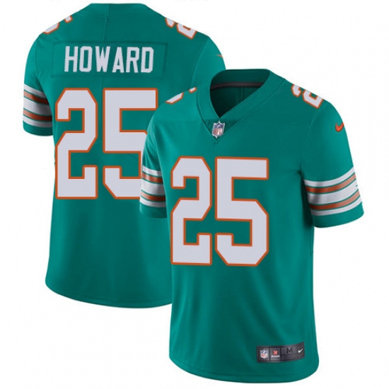 Youth Nike Miami Dolphins #25 Xavien Howard Elite Aqua Green Alternate NFL Jersey - Ujersey