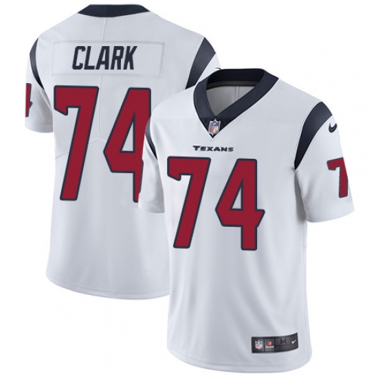 Men's Nike Houston Texans #74 Chris Clark Limited White Vapor Untouchable NFL Jersey - Ujersey