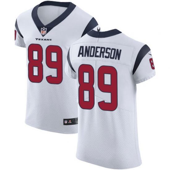 Men's Nike Houston Texans #89 Stephen Anderson White Vapor Untouchable Elite Player NFL Jersey - Ujersey