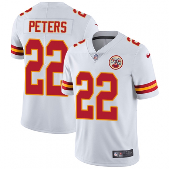 Men's Nike Kansas City Chiefs #22 Marcus Peters White Vapor Untouchable Limited Player NFL Jersey - Ujersey
