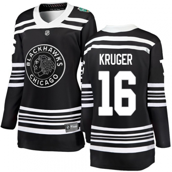 Women's Chicago Blackhawks #16 Marcus Kruger Black 2019 Winter Classic Fanatics Branded Breakaway NHL Jersey - Ujersey
