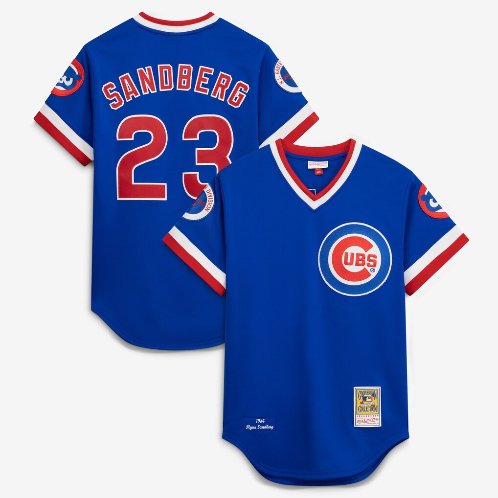 Men's Chicago Cubs 1984 Ryne Sandberg Mitchell & Ness Throwback Royal Authentic Jersey - Ujersey