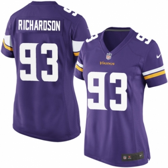 Women's Nike Minnesota Vikings #93 Sheldon Richardson Game Purple Team Color NFL Jersey - Ujersey