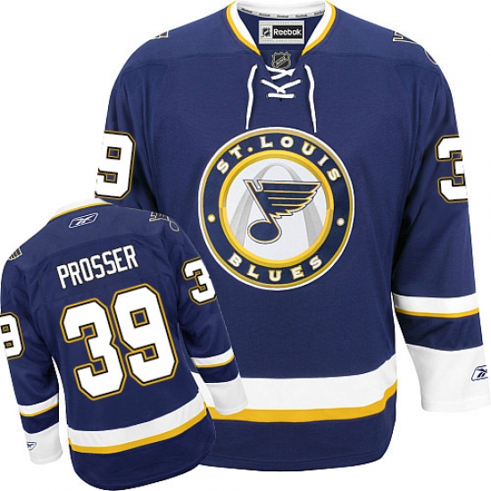 Women's Reebok St. Louis Blues #39 Nate Prosser Authentic Navy Blue Third NHL Jersey - Ujersey
