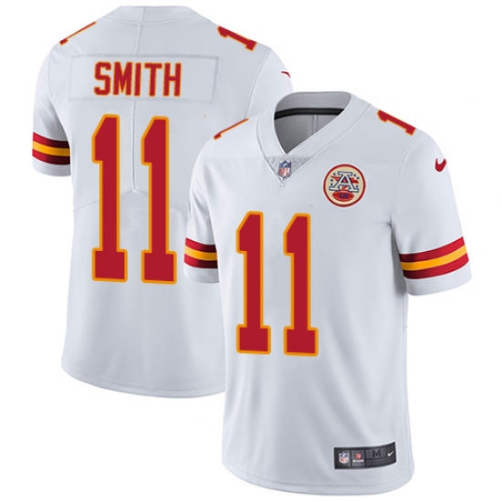 Men's Nike Kansas City Chiefs #11 Alex Smith White Vapor Untouchable Limited Player NFL Jersey - Ujersey