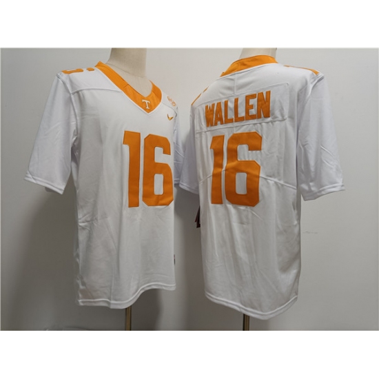 Men's Notre Tennessee Volunteers #16 Morgan Wallen White Stitched Jersey - Ujersey