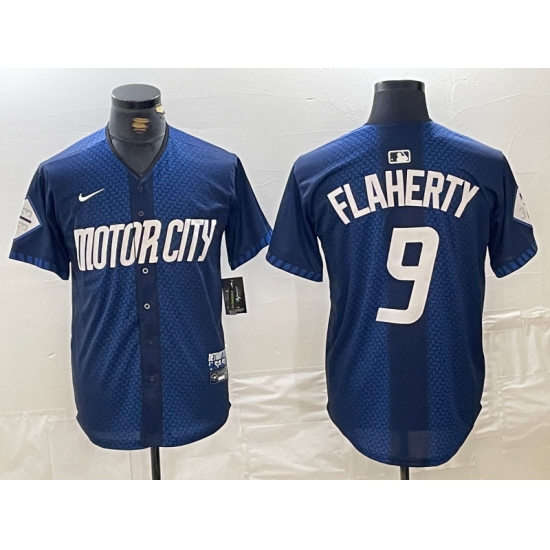 Men's Detroit Tigers #9 Jack Flaherty 2024 Navy City Connect Cool Base Limited Stitched Jersey - Ujersey