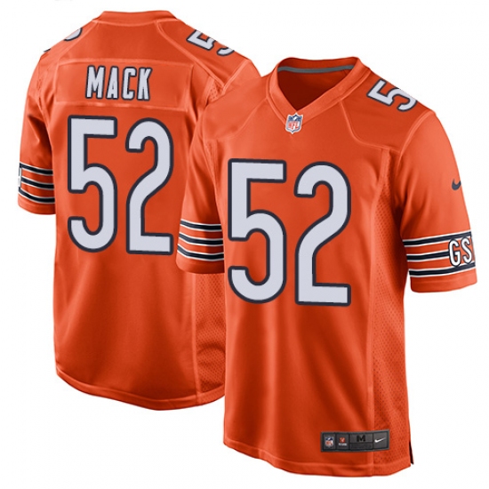 Men's Nike Chicago Bears #52 Khalil Mack Game Orange Alternate NFL Jersey - Ujersey