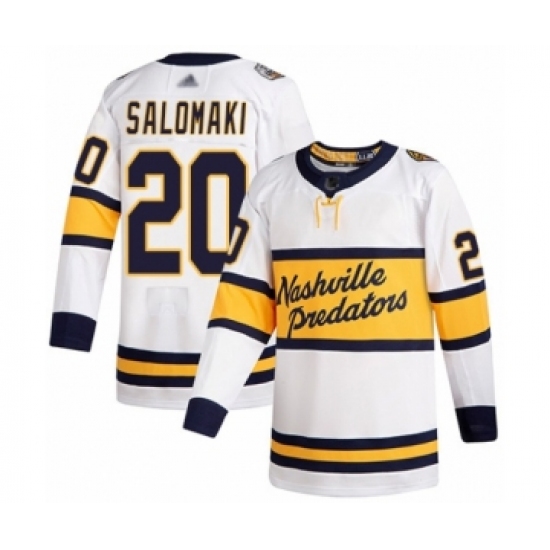 Youth Nashville Predators #20 Miikka Salomaki Authentic White 2020 Winter Classic Hockey Jersey - Ujersey