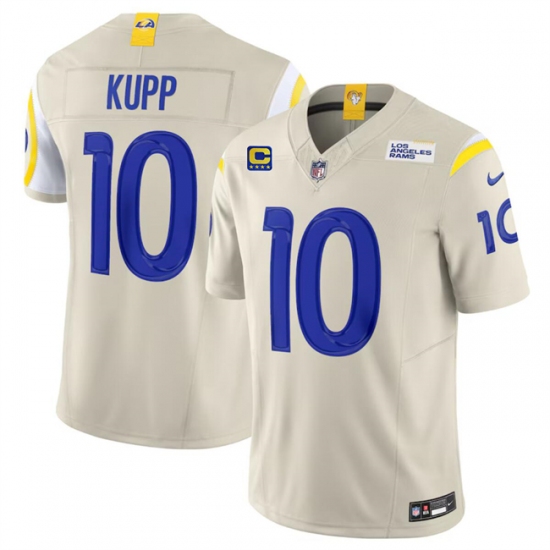 Men's Los Angeles Rams #10 Cooper Kupp Bone 2024 F.U.S.E With 4-Star C Vapor Limited Stitched Jersey - Ujersey