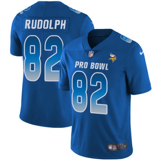 Youth Nike Minnesota Vikings #82 Kyle Rudolph Limited Royal Blue 2018 Pro Bowl NFL Jersey - Ujersey