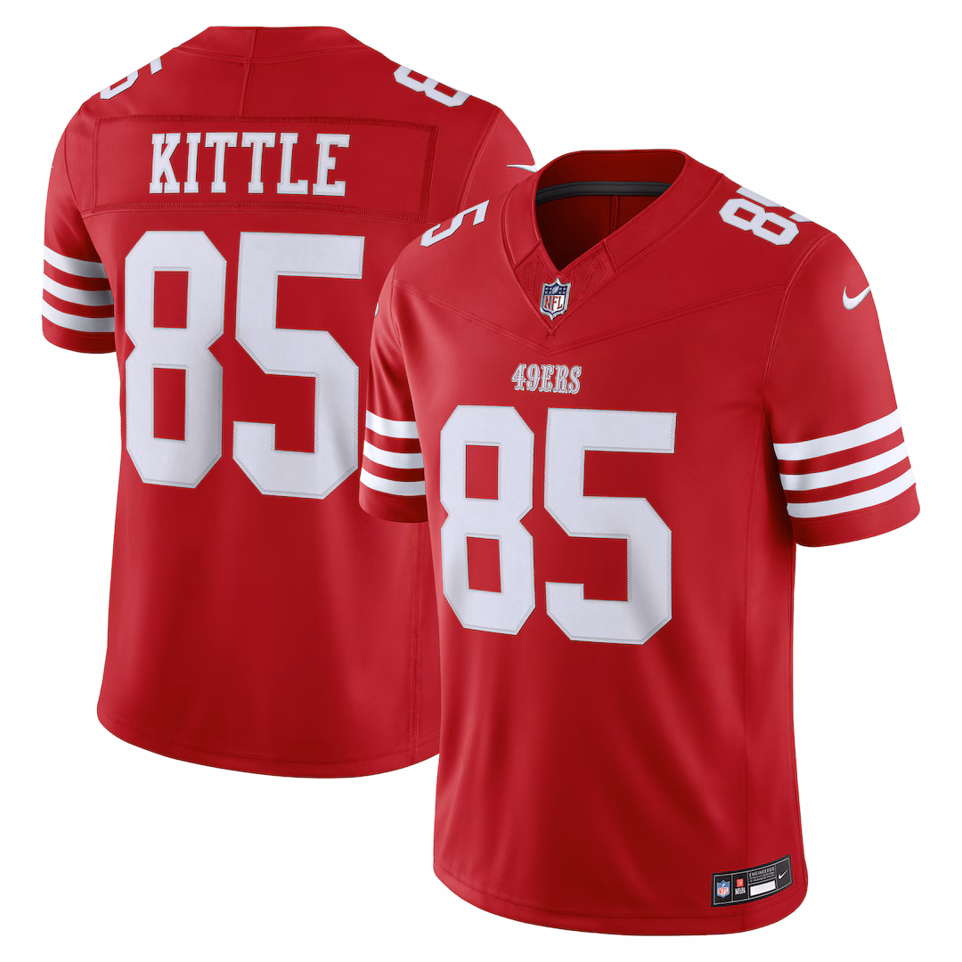 Men's San Francisco 49ers George Kittle Nike Scarlet Team Vapor F.U.S.E. Stitched Limited Jersey - Ujersey