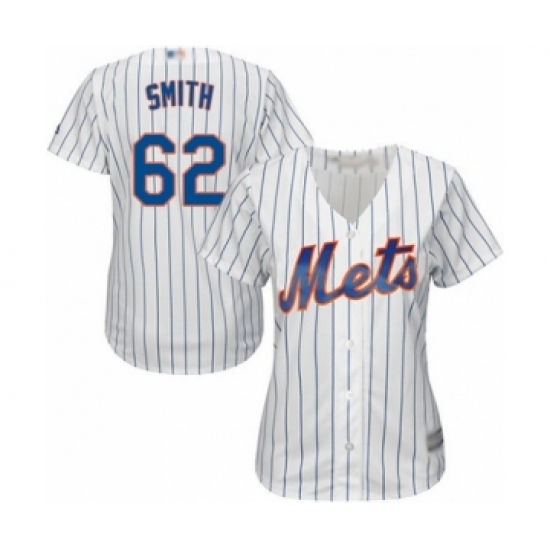 Women's New York Mets #62 Drew Smith Authentic White Home Cool Base Baseball Player Jersey - Ujersey