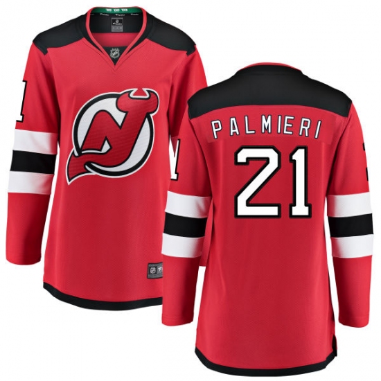 Women's New Jersey Devils #21 Kyle Palmieri Fanatics Branded Red Home Breakaway NHL Jersey - Ujersey