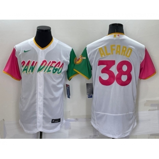 Men's San Diego Padres #38 Jorge Alfaro White 2022 City Connect Flex Base Stitched Jersey - Ujersey