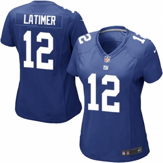 Women's Nike New York Giants #12 Cody Latimer Game Royal Blue Team Color NFL Jersey - Ujersey