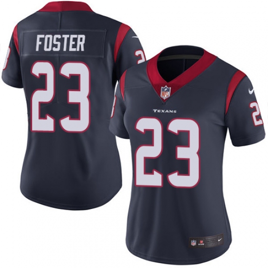 Women's Nike Houston Texans #23 Arian Foster Elite Navy Blue Team Color NFL Jersey - Ujersey