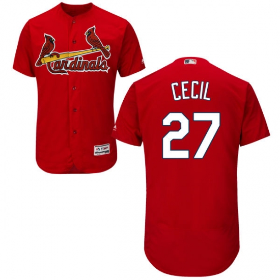 Men's Majestic St. Louis Cardinals #27 Brett Cecil Red Flexbase Authentic Collection MLB Jersey - Ujersey