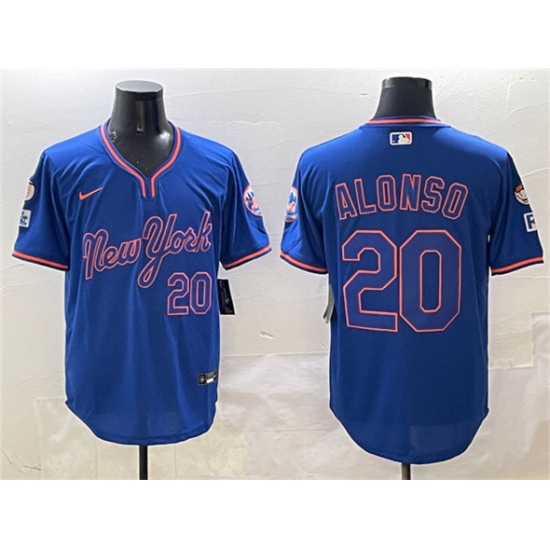 Men's New York Mets #20 Pete Alonso Royal 2025 Spring Training Stitched Baseball Jersey - Ujersey