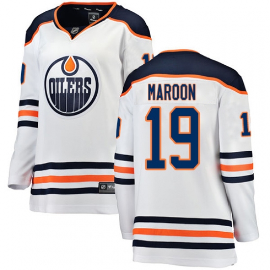Women's Edmonton Oilers #19 Patrick Maroon Authentic White Away Fanatics Branded Breakaway NHL Jersey - Ujersey