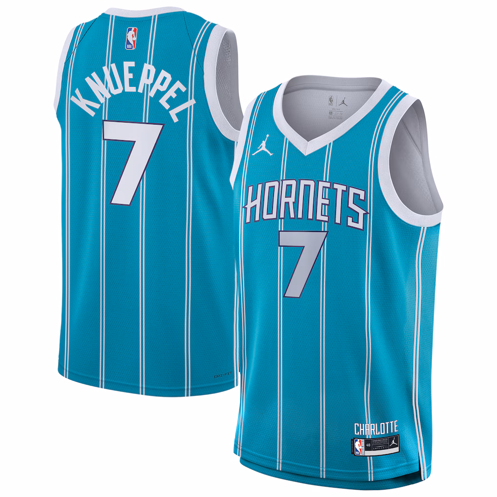 Youth Charlotte Hornets Kon Knueppel Nike Teal Swingman Jersey - Icon Edition - Ujersey