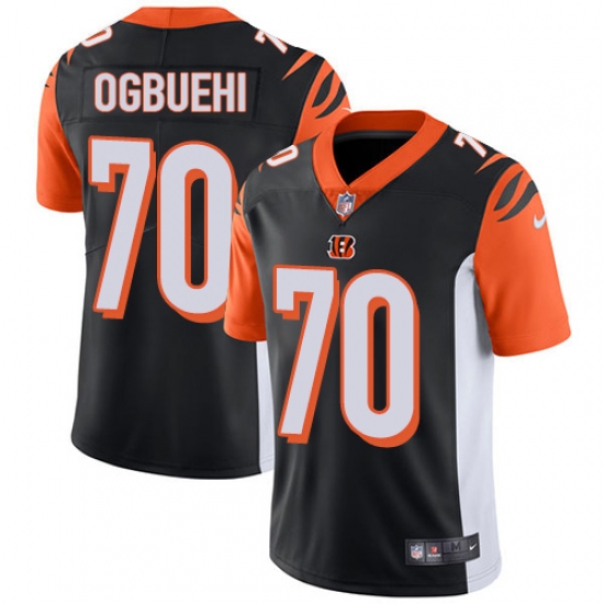 Men's Nike Cincinnati Bengals #70 Cedric Ogbuehi Vapor Untouchable Limited Black Team Color NFL Jersey