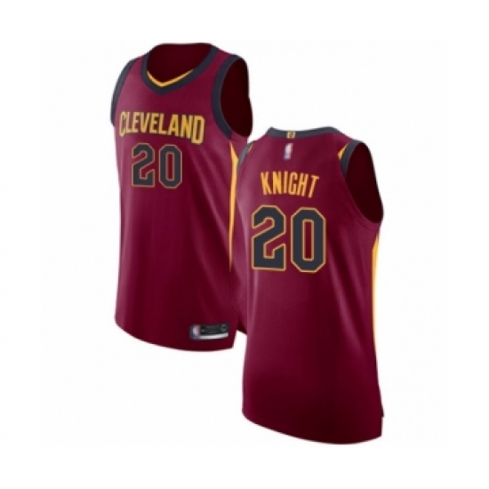 Men's Cleveland Cavaliers #20 Brandon Knight Authentic Maroon Basketball Jersey - Icon Edition - Ujersey