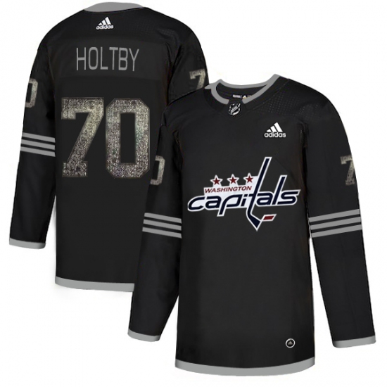 Men's Adidas Washington Capitals #70 Braden Holtby Black 1 Authentic Classic Stitched NHL Jersey - Ujersey