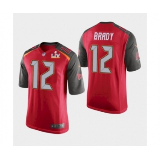 Men's  Tampa Bay Buccaneers #12 Tom Brady Red Super Bowl LV Jersey - Ujersey