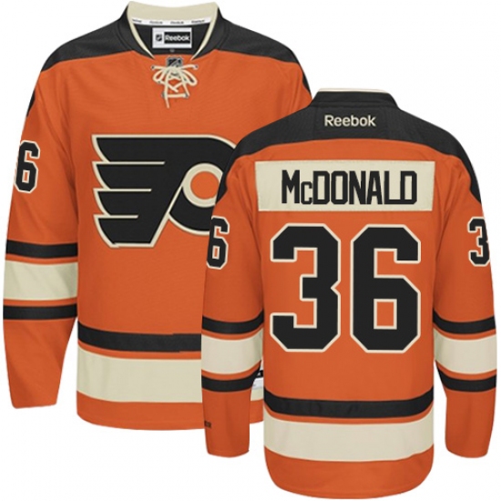 Youth Reebok Philadelphia Flyers #36 Colin McDonald Premier Orange New Third NHL Jersey - Ujersey