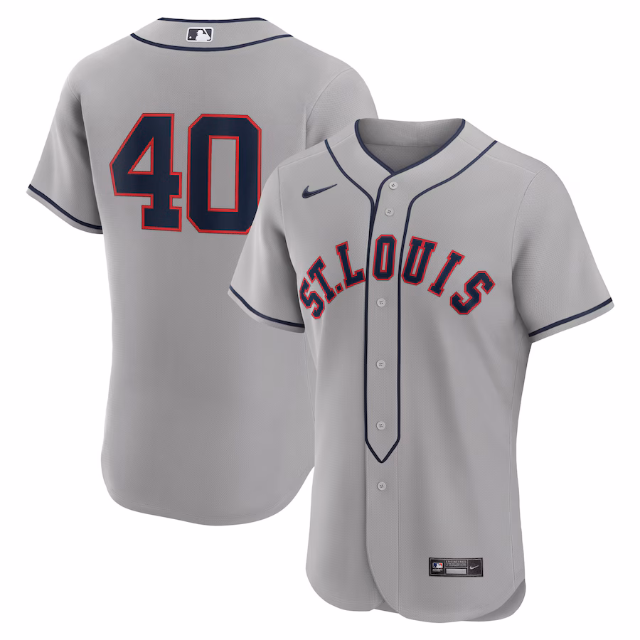 Men's St. Louis Cardinals Willson Contreras Nike Gray 2024 Rickwood Classic Authentic Player Jersey