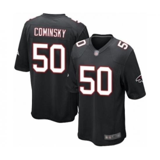 Men's Atlanta Falcons #50 John Cominsky Game Black Alternate Football Jersey - Ujersey