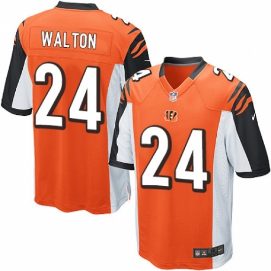 Men's Nike Cincinnati Bengals #24 Mark Walton Game Orange Alternate NFL Jersey - Ujersey