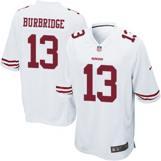 Men's Nike San Francisco 49ers #13 Aaron Burbridge Game White NFL Jersey - Ujersey