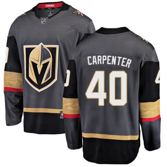 Men's Vegas Golden Knights #40 Ryan Carpenter Authentic Black Home Fanatics Branded Breakaway NHL Jersey - Ujersey