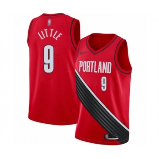 Women's Portland Trail Blazers #9 Nassir Little Swingman Red Finished Basketball Jersey - Statement Edition - Ujersey
