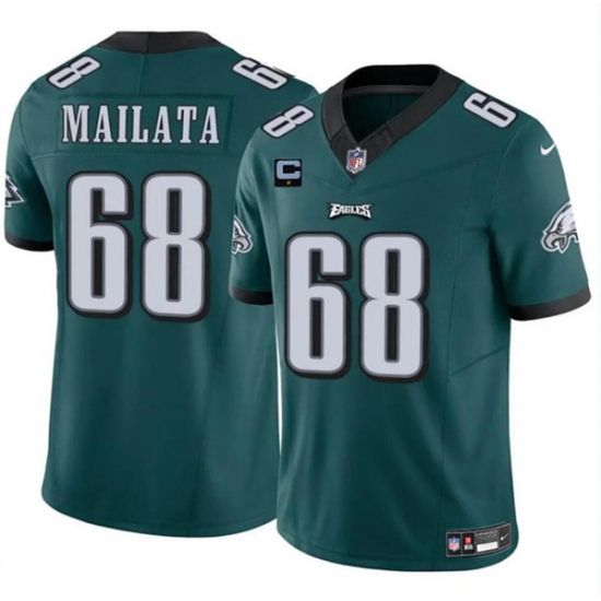 Men's Philadelphia Eagles #68 Jordan Mailata Green F.U.S.E With 1-Star C Vapor Untouchable Limited Football Stitched Jersey - Ujersey