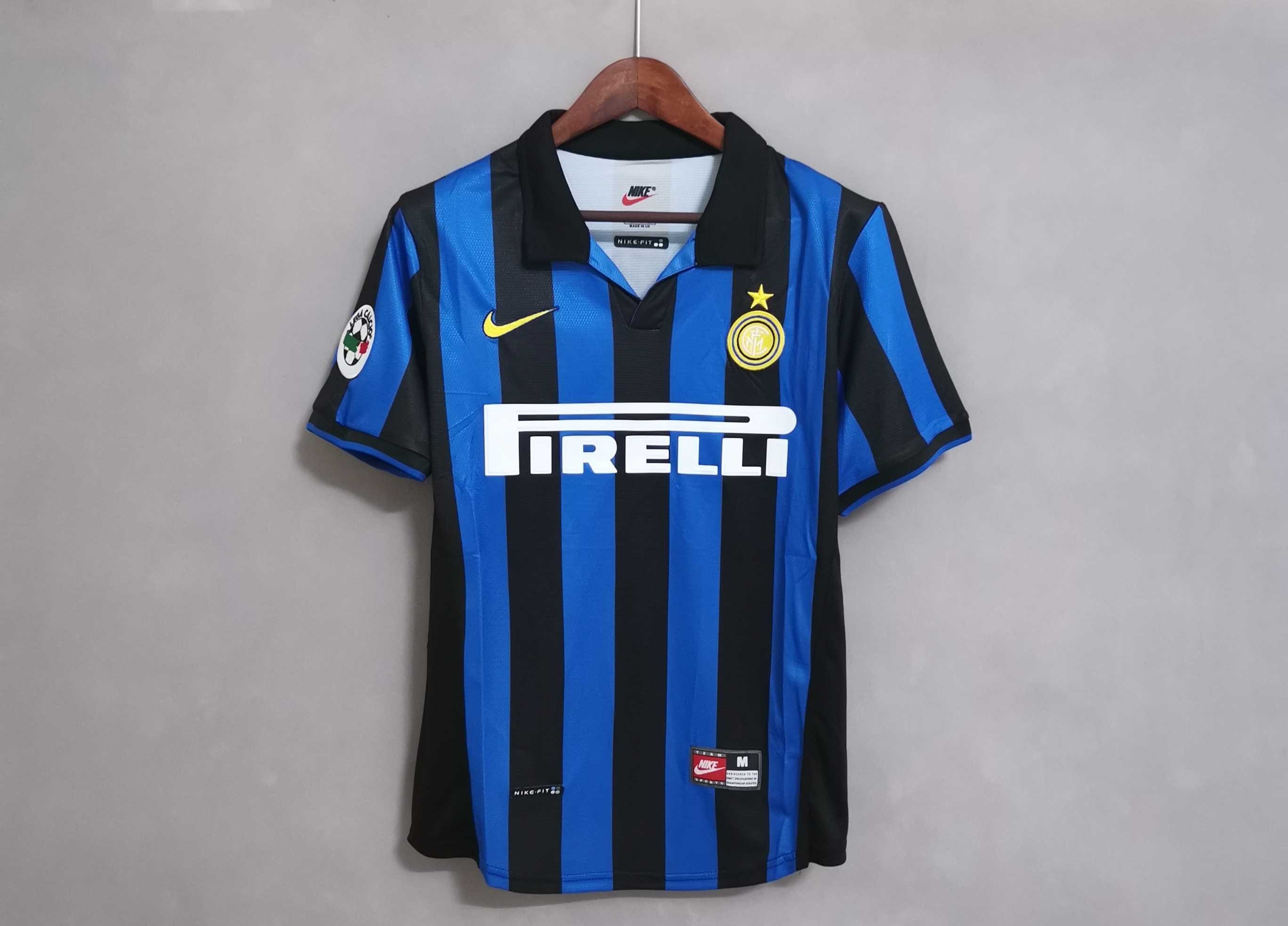 Inter Milan Jersey Custom Home Soccer Jersey 1998/99 - ujerseystore