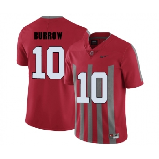 Ohio State Buckeyes 10 Joe Burrow Red College Football Elite Jersey - Ujersey