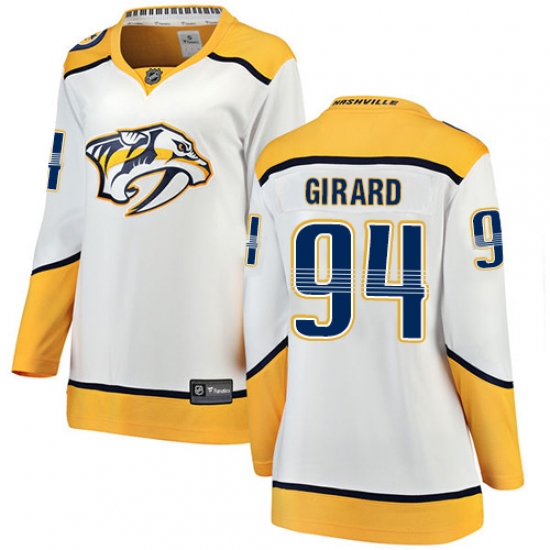 Women's Nashville Predators #94 Samuel Girard Fanatics Branded White Away Breakaway NHL Jersey - Ujersey