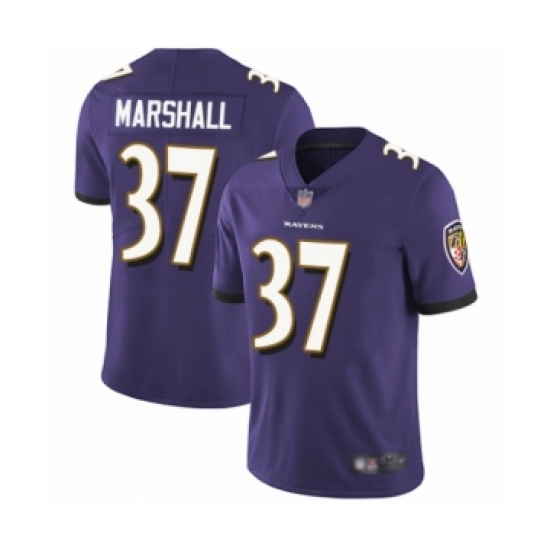 Youth Baltimore Ravens #37 Iman Marshall Purple Team Color Vapor Untouchable Limited Player Football Jersey - Ujersey