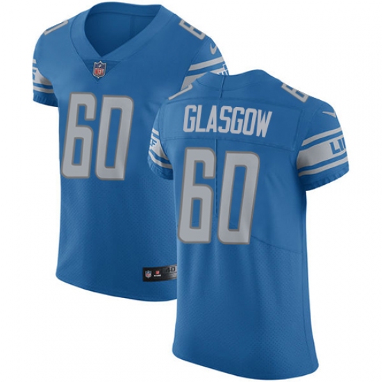 Men's Nike Detroit Lions #60 Graham Glasgow Light Blue Team Color Vapor Untouchable Elite Player NFL Jersey - Ujersey