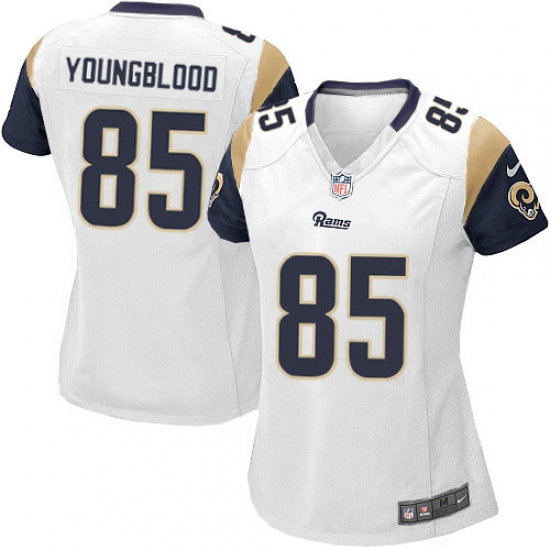 Women's Nike Los Angeles Rams #85 Jack Youngblood Game White NFL Jersey - Ujersey