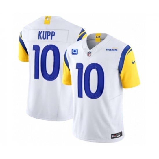 Men's Nike Los Angeles Rams #10 Cooper Kupp White 2023 F.U.S.E. 4-Star C Vapor Vapor Limited Football Stitched Jersey - Ujersey