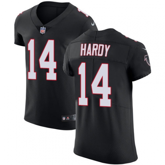 Men's Nike Atlanta Falcons #14 Justin Hardy Black Alternate Vapor Untouchable Elite Player NFL Jersey - Ujersey