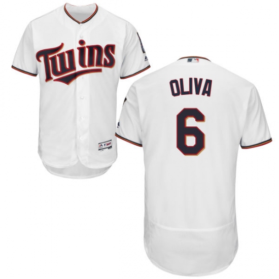 Men's Majestic Minnesota Twins #6 Tony Oliva White Home Flex Base Authentic Collection MLB Jersey - Ujersey