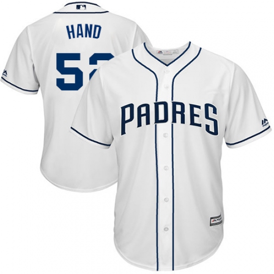 Youth Majestic San Diego Padres #52 Brad Hand Authentic White Home Cool Base MLB Jersey - Ujersey