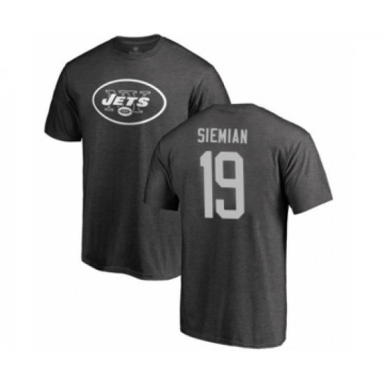 Football New York Jets #19 Trevor Siemian Ash One Color T-Shirt - Ujersey
