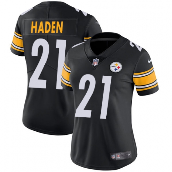 Women's Nike Pittsburgh Steelers #21 Joe Haden Black Team Color Vapor Untouchable Limited Player NFL Jersey - Ujersey