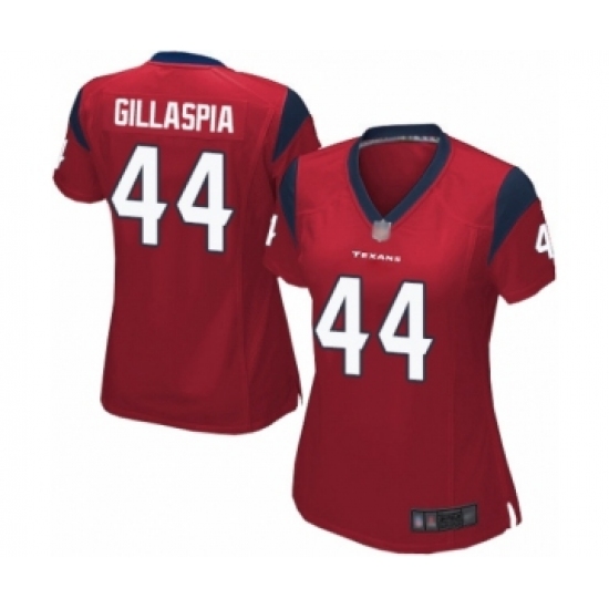 Women's Houston Texans #44 Cullen Gillaspia Game Red Alternate Football Jersey - Ujersey